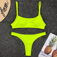 Neon thong bikini 2020 women Brazilian swimwear