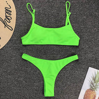 Neon thong bikini 2020 women Brazilian swimwear