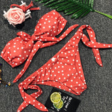 2020 Bikini Set Sexy Bandeau Brazilian Bow Swimwear