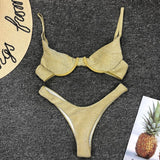 2020 Sexy Underwire Bikini Push Up Swimsuit Swimwear Women Brazilian Swimming