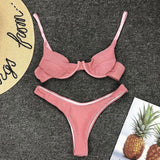 2020 Sexy Underwire Bikini Push Up Swimsuit Swimwear Women Brazilian Swimming